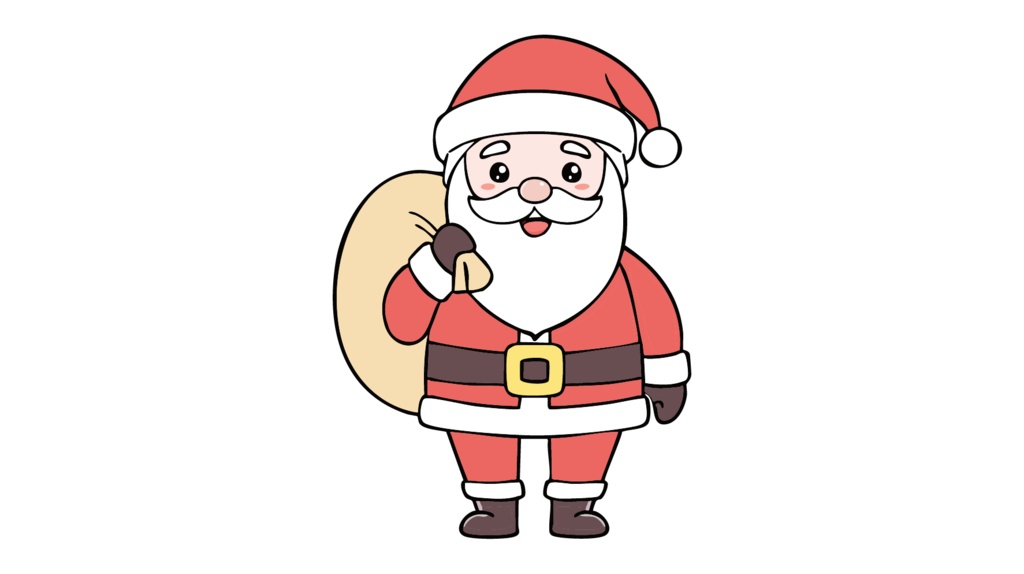 ダウンロード販売素材・販促イラスト素材・サンタクロースさんZIP (AI, PNG形式)