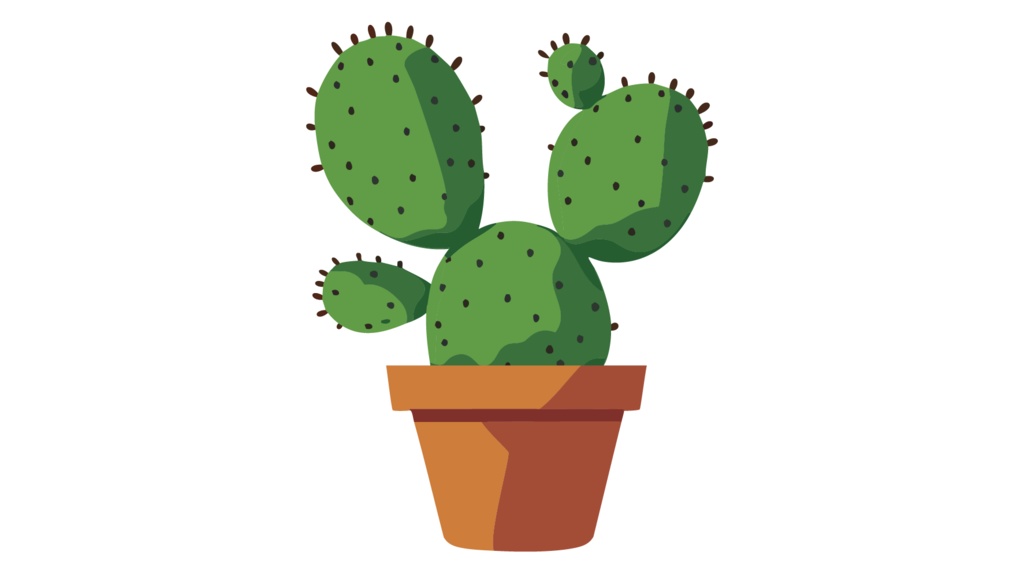 ダウンロード販売素材・販促イラスト素材・サボテンの鉢植えZIP (AI, PNG形式)