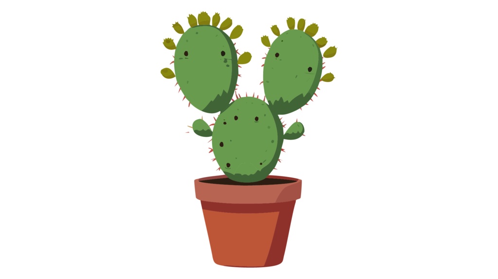 ダウンロード販売素材・販促イラスト素材・サボテンの鉢植えZIP (AI, PNG形式)