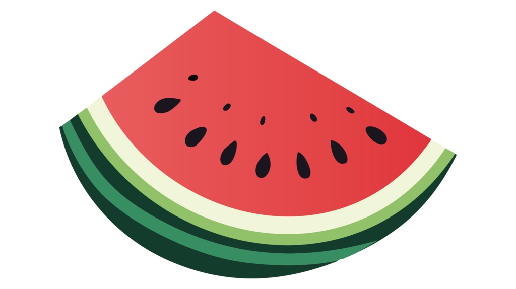 ダウンロード販売素材・販促イラスト素材・すいか(西瓜・スイカ)ZIP (AI, PNG形式)