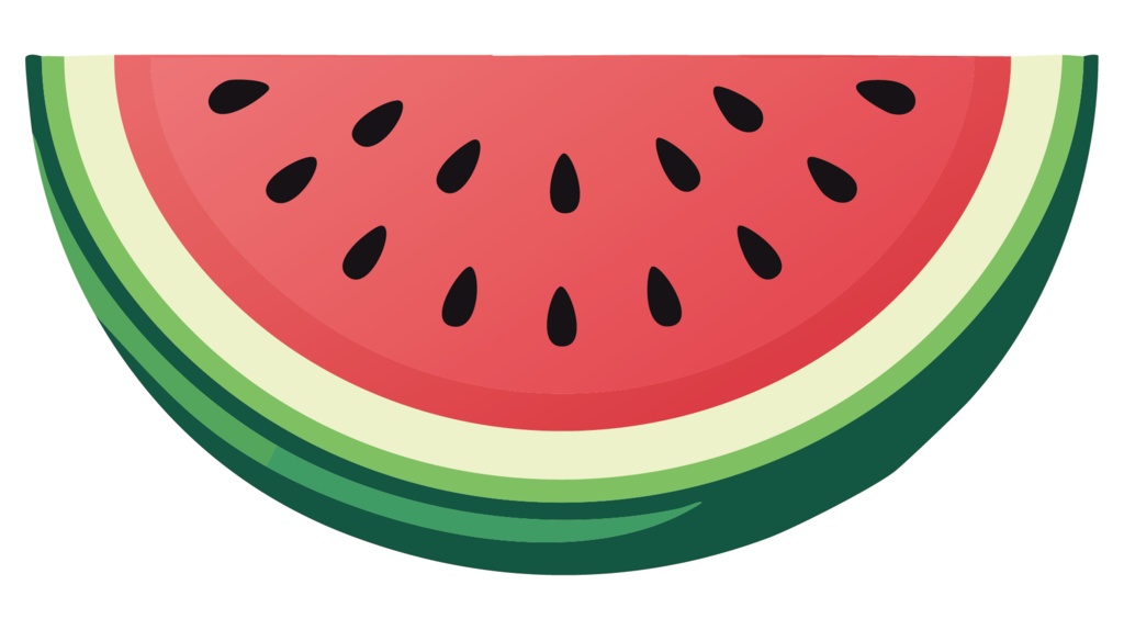 ダウンロード販売素材・販促イラスト素材・すいか(西瓜・スイカ)ZIP (AI, PNG形式)