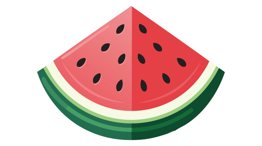 ダウンロード販売素材・販促イラスト素材・すいか(西瓜・スイカ)ZIP (AI, PNG形式)