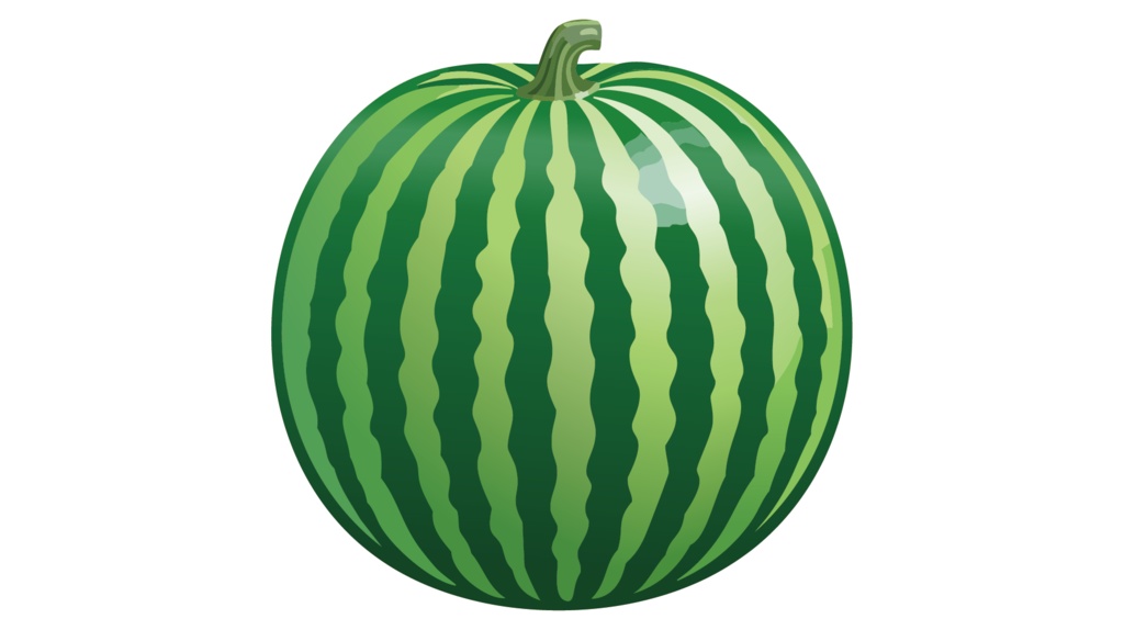ダウンロード販売素材・販促イラスト素材・すいか(西瓜・スイカ)ZIP (AI, PNG形式)