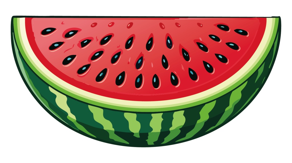 ダウンロード販売素材・販促イラスト素材・すいか(西瓜・スイカ)ZIP (AI, PNG形式)