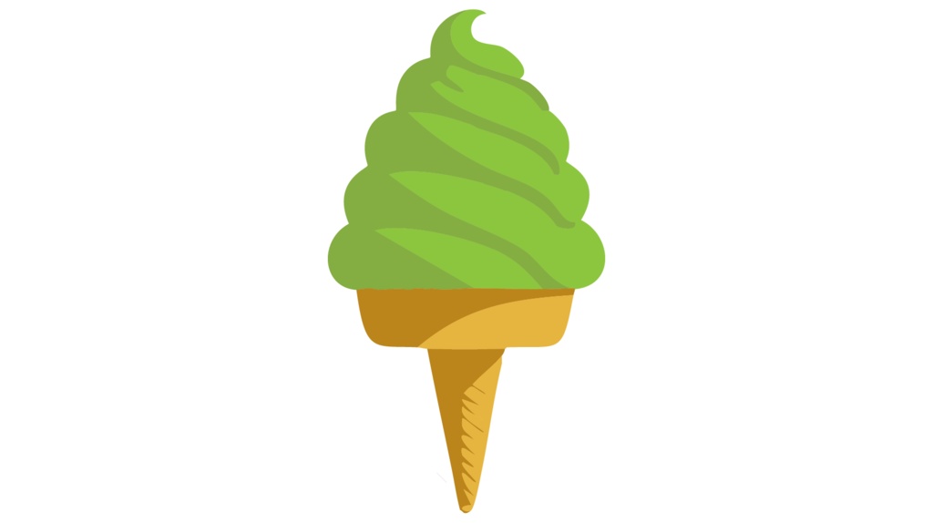 ダウンロード販売素材・販促イラスト素材・ソフトクリーム(コーン型)ZIP (AI, PNG形式)