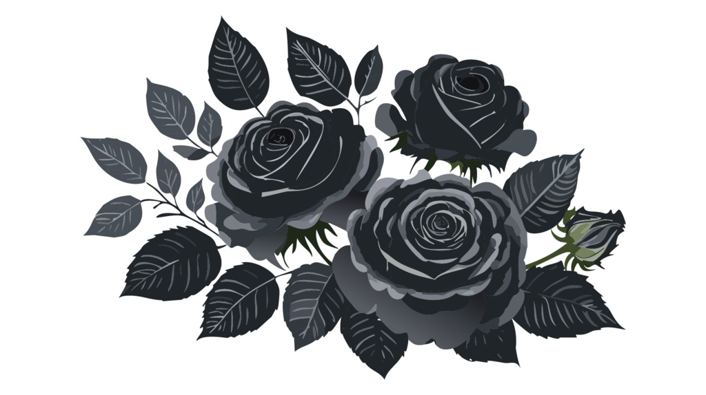 ダウンロード販売素材・販促イラスト素材・バラ(薔薇・ばら・花)ZIP (AI, PNG形式)