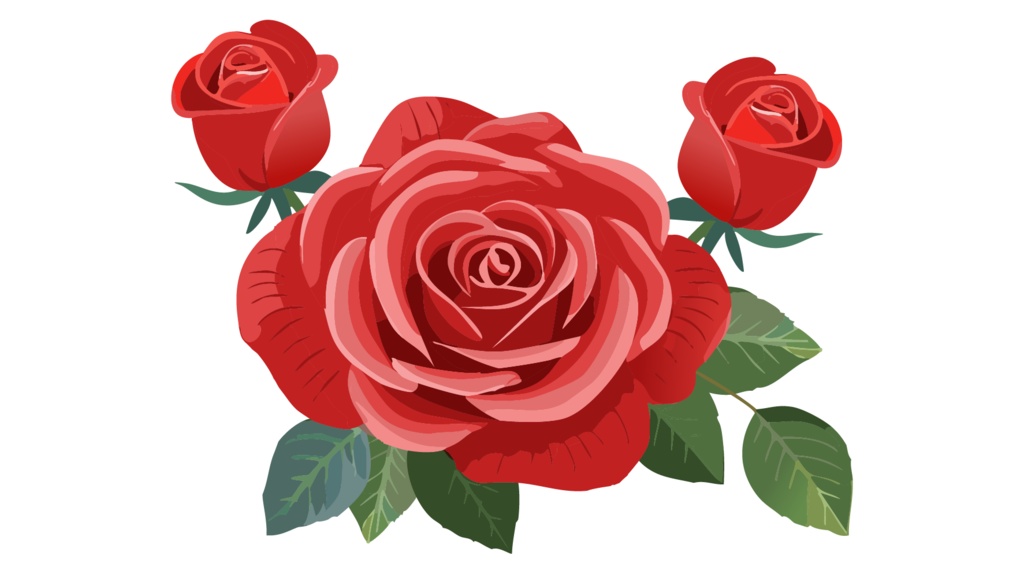 ダウンロード販売素材・販促イラスト素材・バラ(薔薇・ばら・花)ZIP (AI, PNG形式)