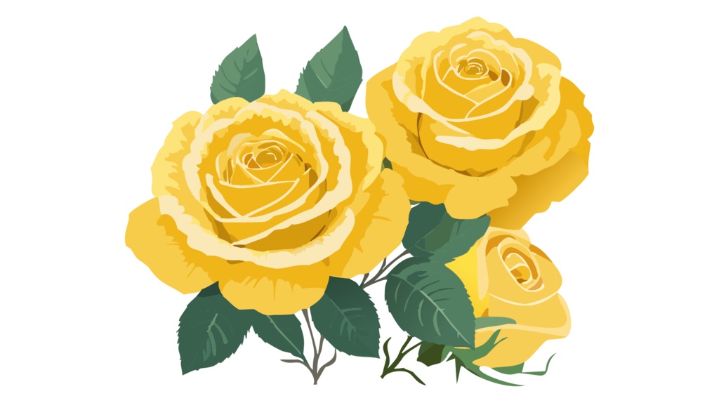 ダウンロード販売素材・販促イラスト素材・バラ(薔薇・ばら・花)ZIP (AI, PNG形式)