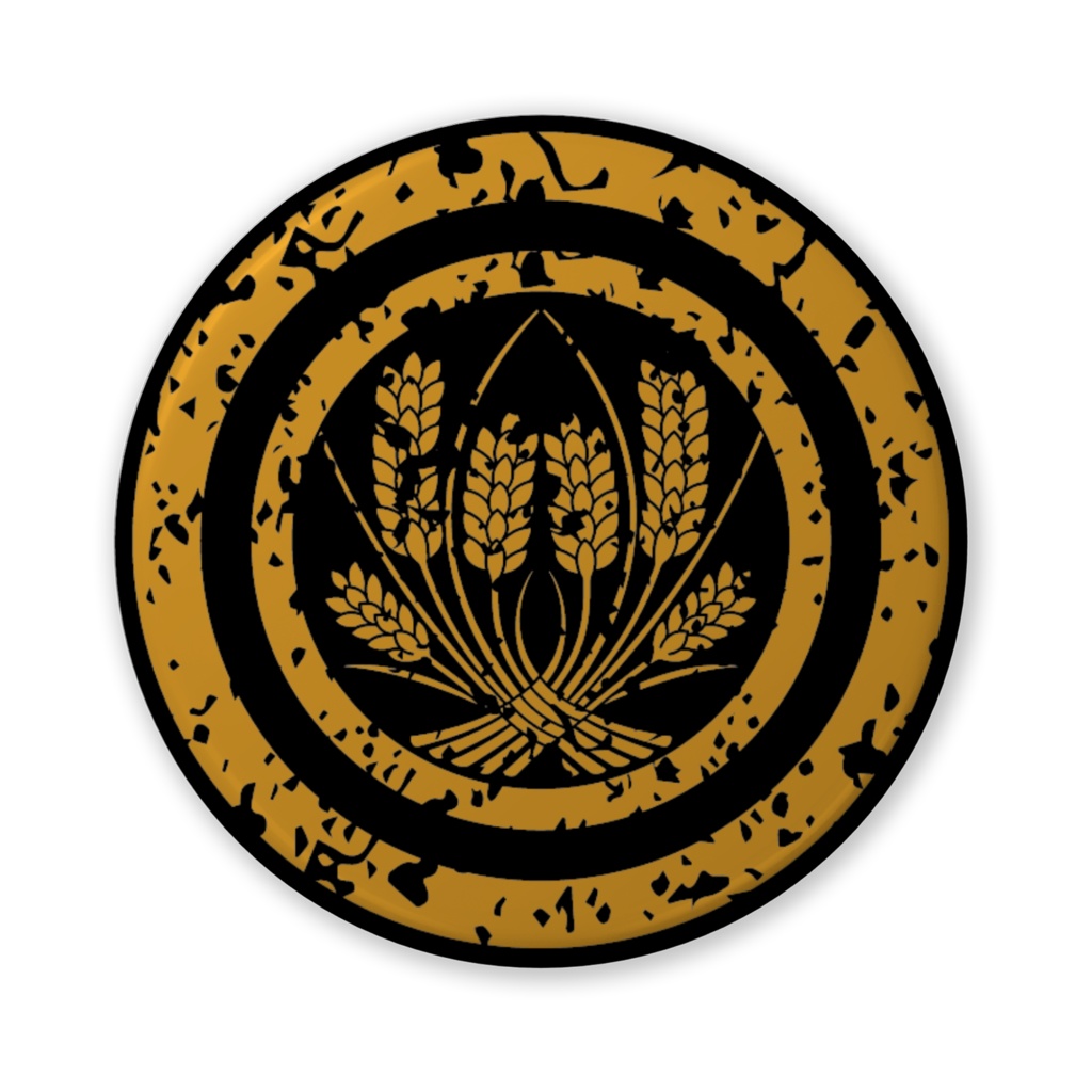 缶バッジ（バリュー）金印家紋・中輪ニ違イ稲