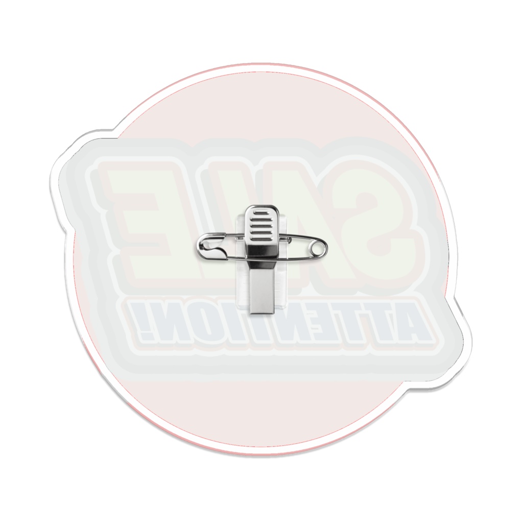 なるわん座限定!アクリルバッジ・セールアテンションポップロゴ(その3)