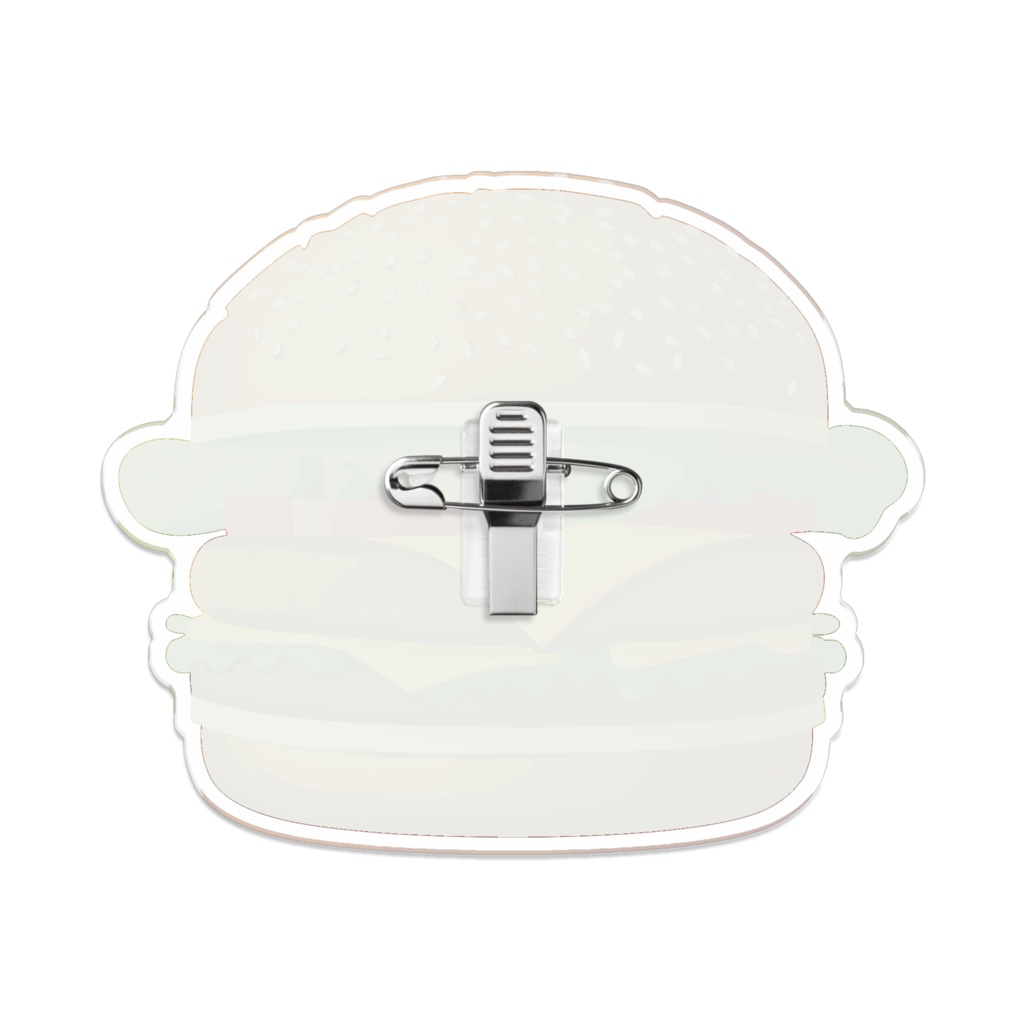 なるわん座限定!アクリルバッジ・ハンバーガー(チーズ)