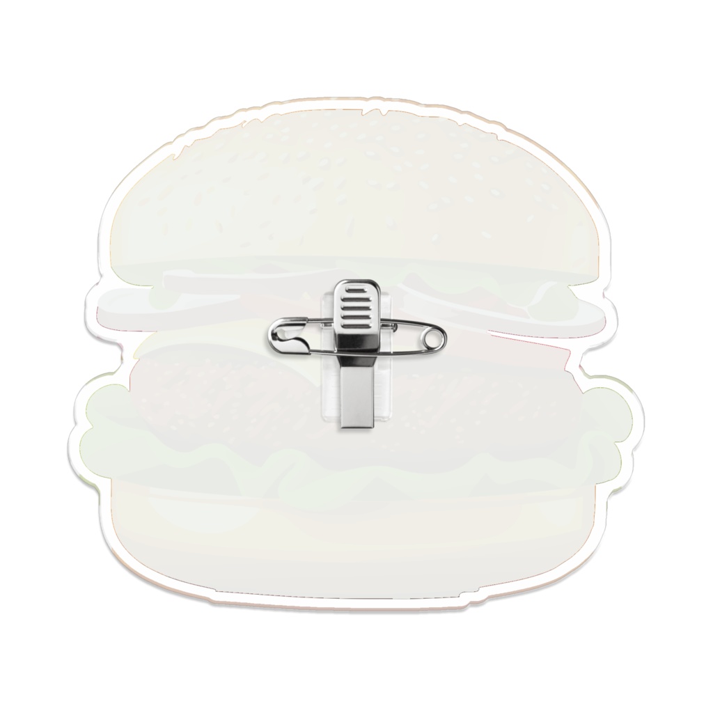 なるわん座限定!アクリルバッジ・ハンバーガー(ビーフ)