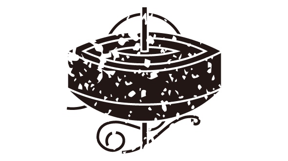 ダウンロード販売素材・家紋はんこ素材・独楽(こま)ZIP (AI, PNG形式)