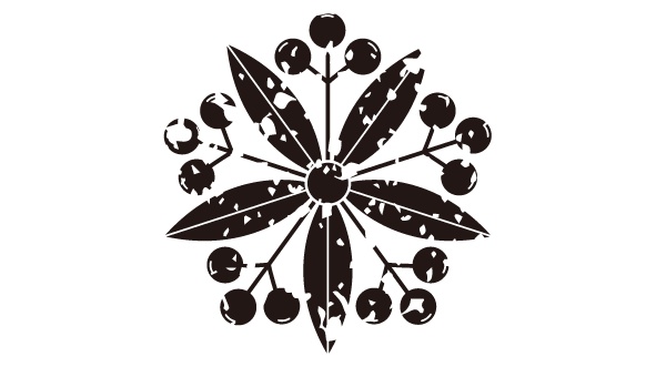 ダウンロード販売素材・家紋はんこ素材・南天(なんてん)ZIP (AI, PNG形式)