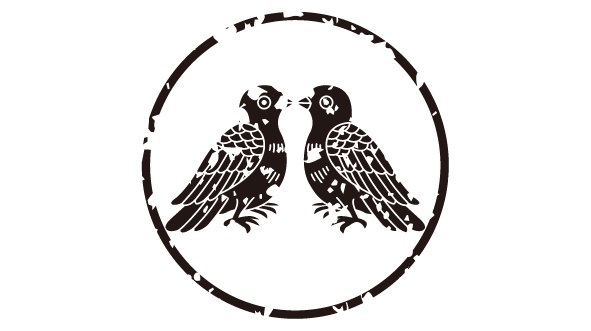 ダウンロード販売素材・家紋はんこ素材・鳩(はと)ZIP (AI, PNG形式)