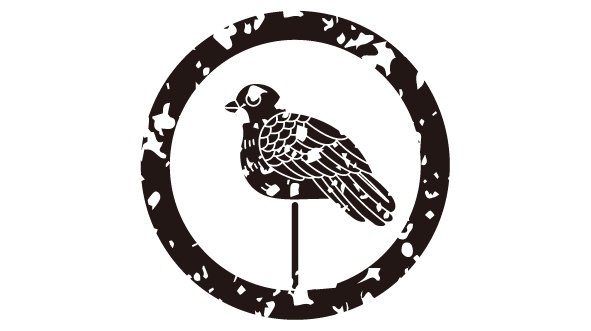 ダウンロード販売素材・家紋はんこ素材・鳩(はと)ZIP (AI, PNG形式)