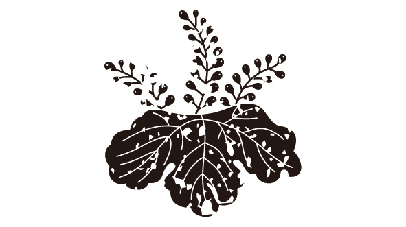 ダウンロード販売素材・家紋はんこ素材・葡萄(ぶどう)ZIP (AI, PNG形式)