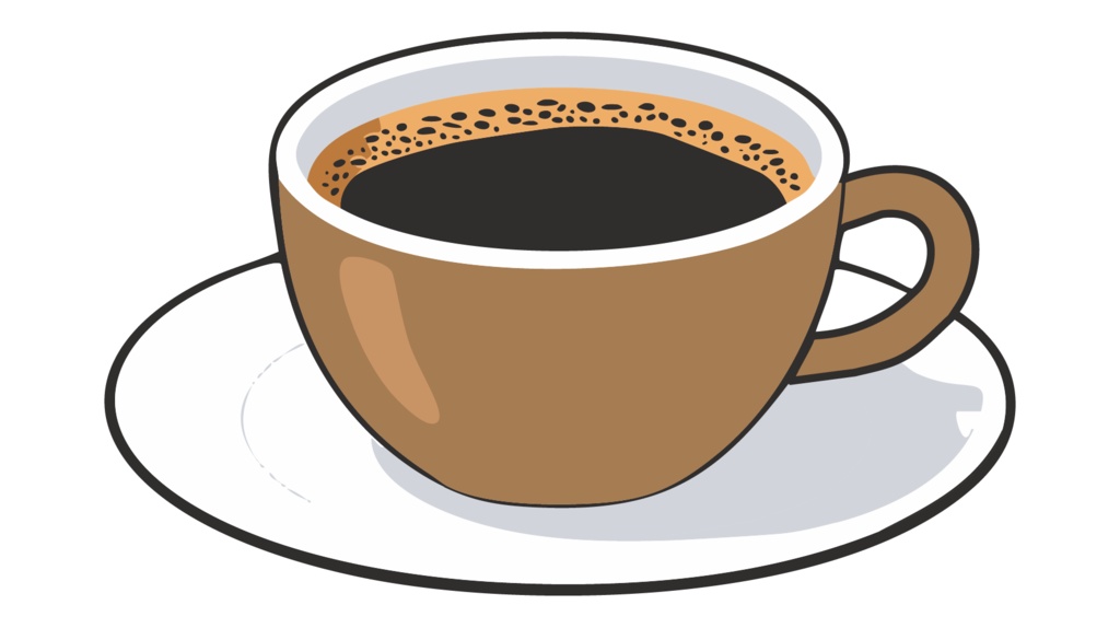 ダウンロード販売素材・販促イラスト素材・ホットコーヒー(珈琲)ZIP (AI, PNG形式)