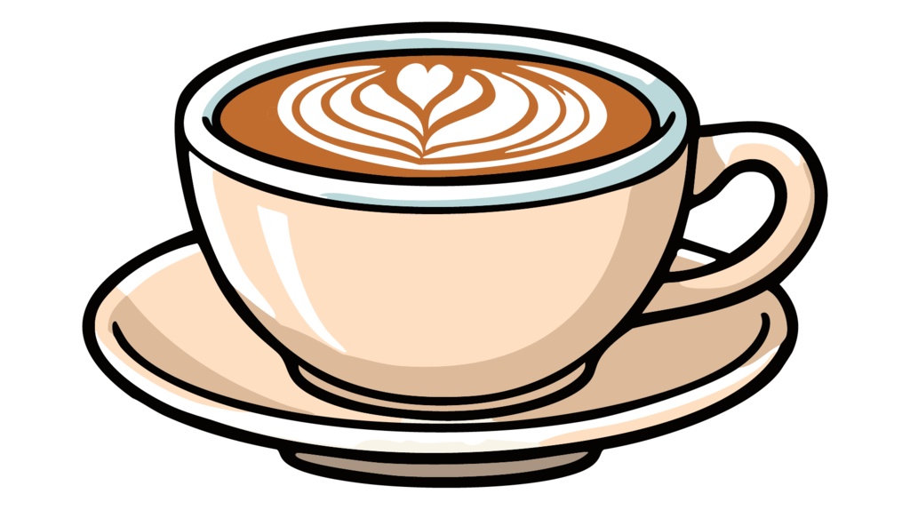 ダウンロード販売素材・販促イラスト素材・ホットコーヒー(珈琲)ZIP (AI, PNG形式)