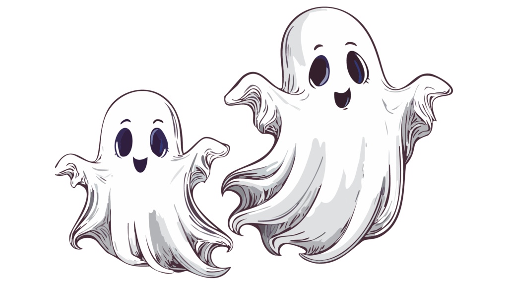 ダウンロード販売素材・販促イラスト素材・ホラーなお化け(おばけ・幽霊)ZIP (AI, PNG形式)