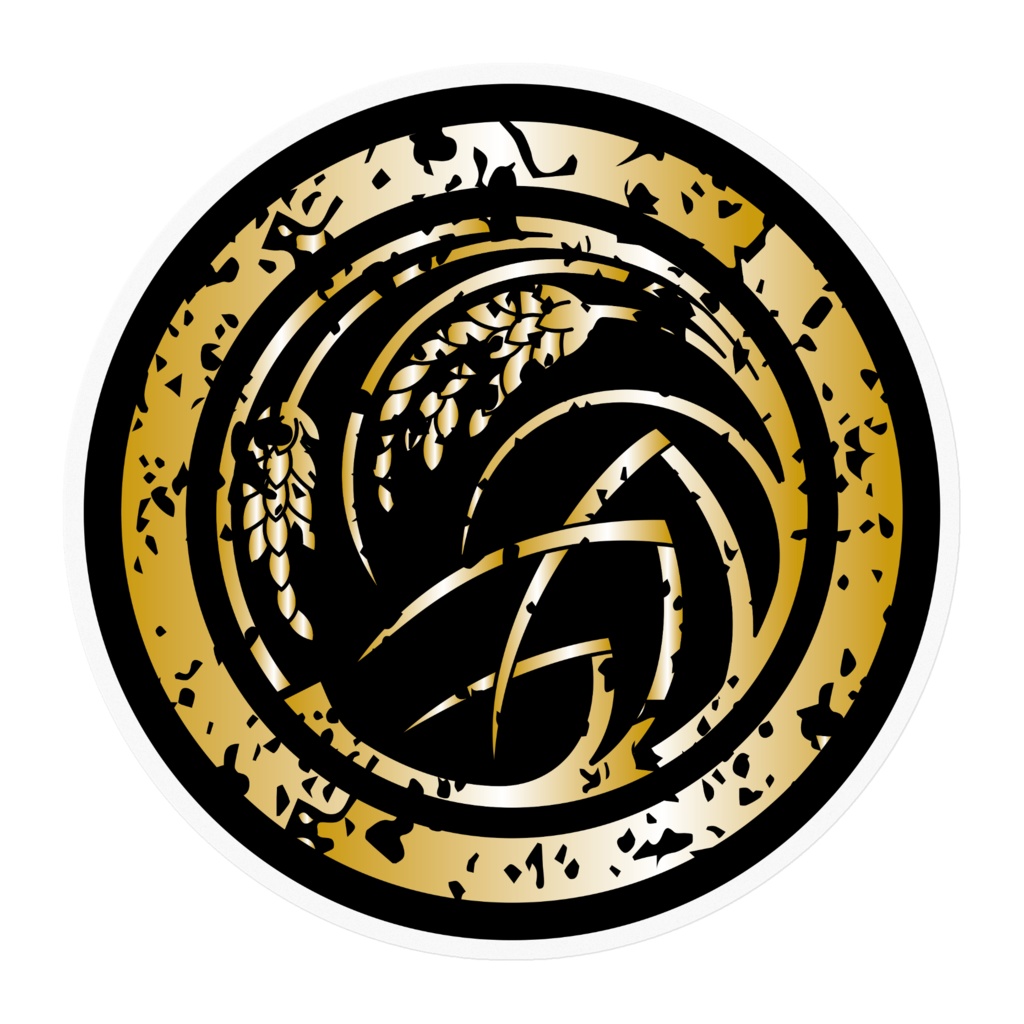 なるわん座限定!家紋ステッカー・変リ稲ノ丸