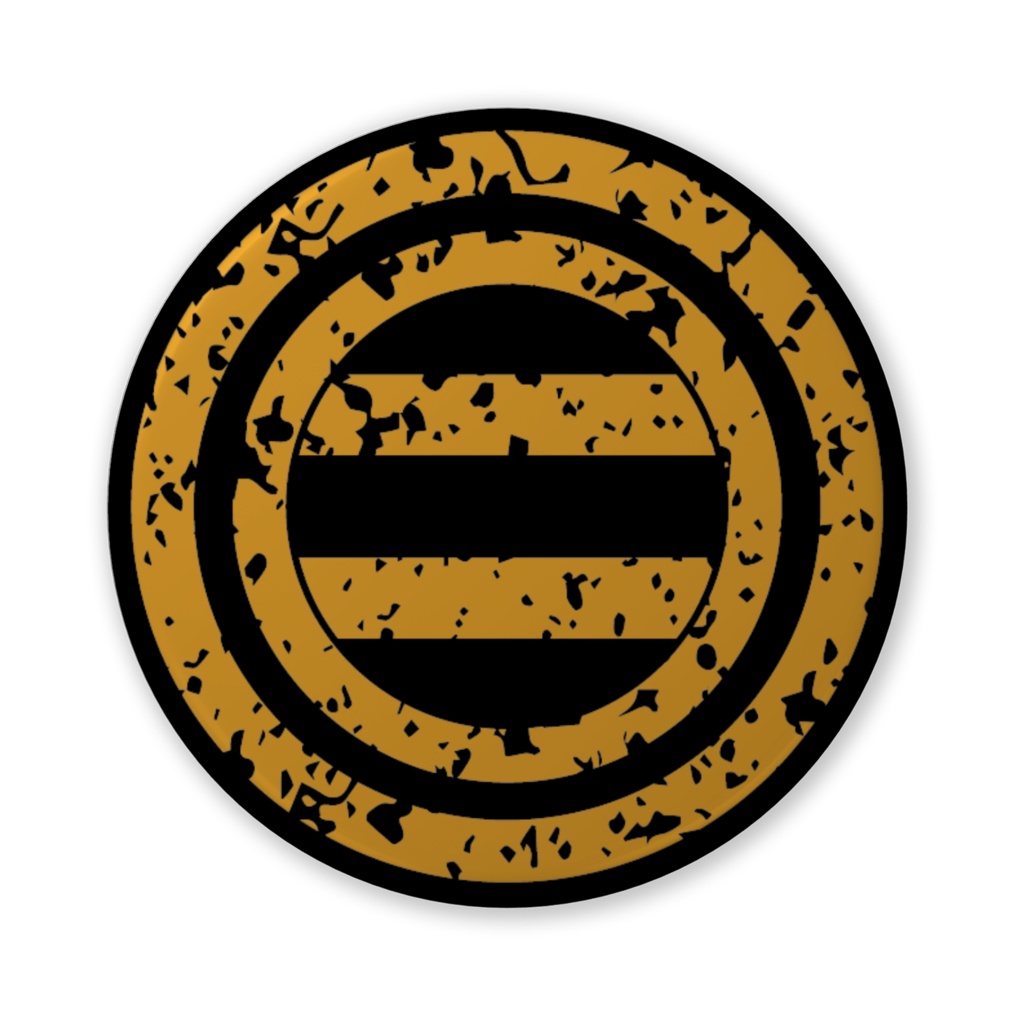 缶バッジ(バリュー)金印家紋・丸ノ内ニ二ツ引キ