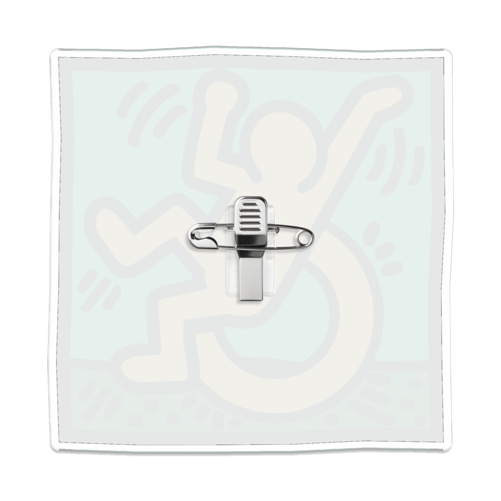 なるわん座限定!ポップアート車いすアクリルバッジ20