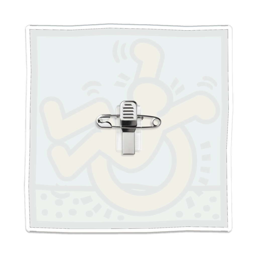 なるわん座限定!ポップアート車いすアクリルバッチ17