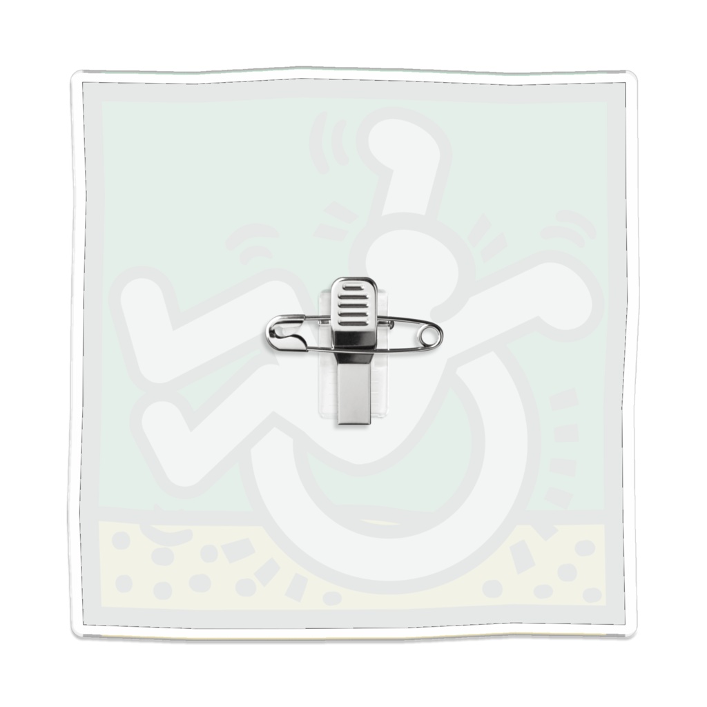 なるわん座限定!ポップアート車いすアクリルバッチ16