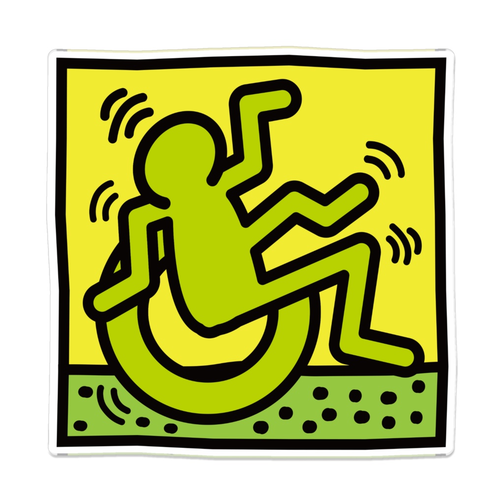 なるわん座限定！ポップアート車いすアクリルバッチ１４