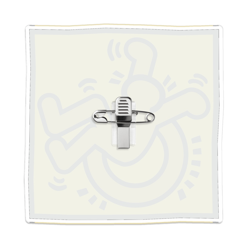 なるわん座限定!ポップアート車いすアクリルバッチ5