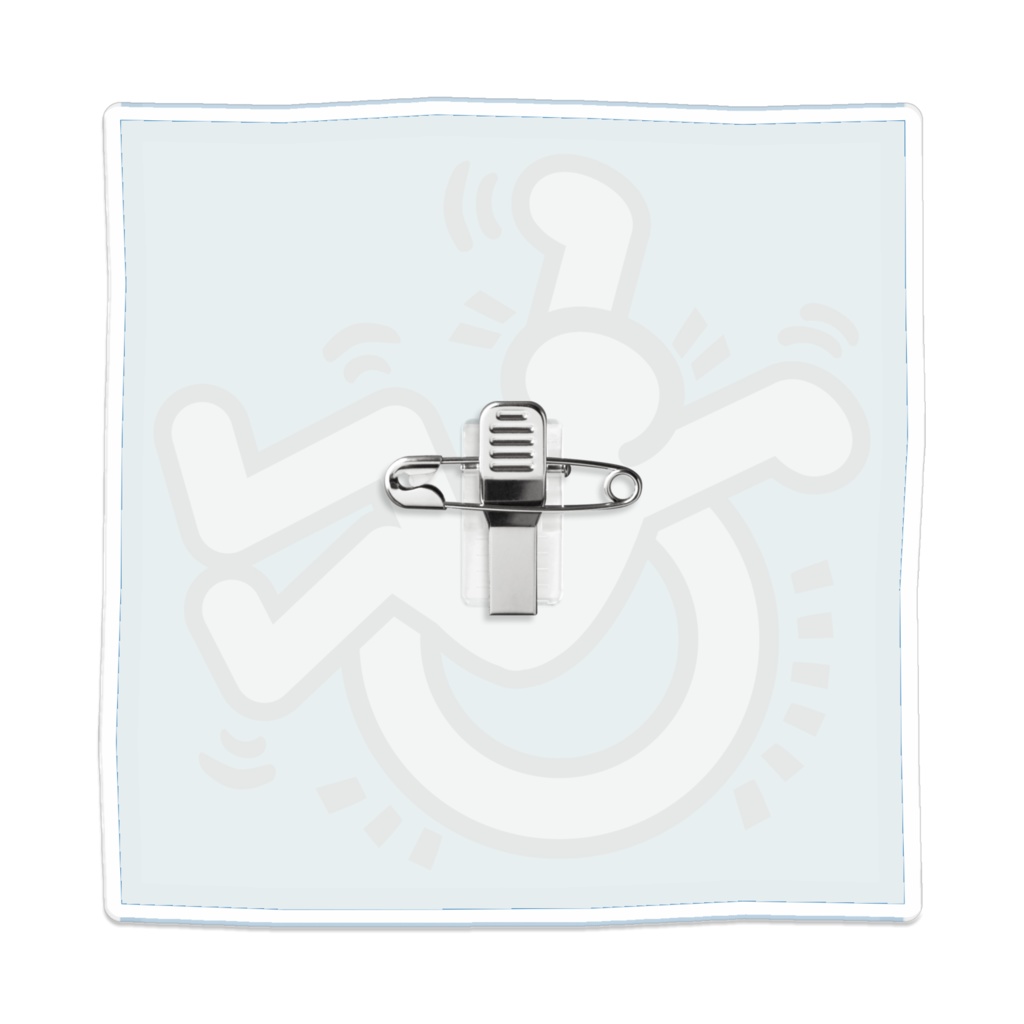 なるわん座限定!ポップアート車いすアクリルバッチ4