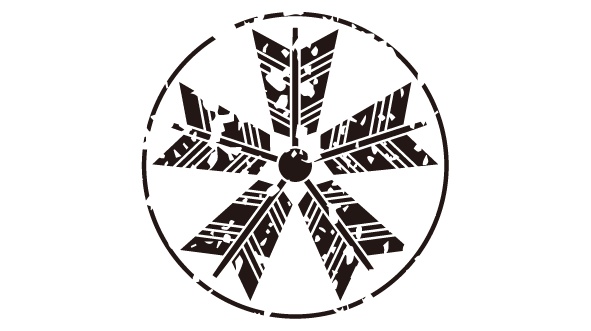 ダウンロード販売素材・家紋はんこ素材・矢(や)ZIP (AI, PNG形式)