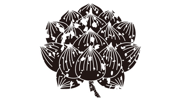 ダウンロード販売素材・家紋はんこ素材・蓮(はす)ZIP (AI, PNG形式)