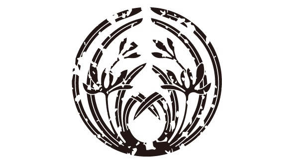 ダウンロード販売素材・家紋はんこ素材・蘭(らん)ZIP (AI, PNG形式)