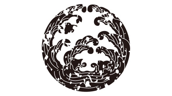 ダウンロード販売素材・家紋はんこ素材・浪(なみ)ZIP (AI, PNG形式)