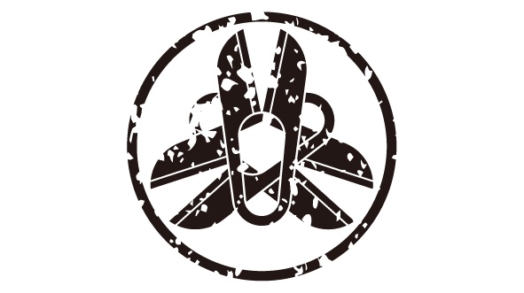 ダウンロード販売素材・家紋はんこ素材・鋏(はさみ)ZIP (AI, PNG形式)