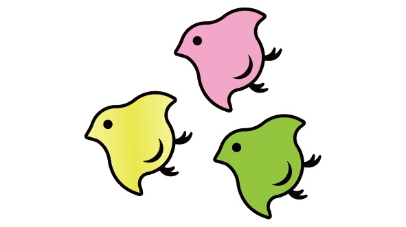 ダウンロード販売素材・販促イラスト素材・千鳥セットZIP (AI, PNG形式)