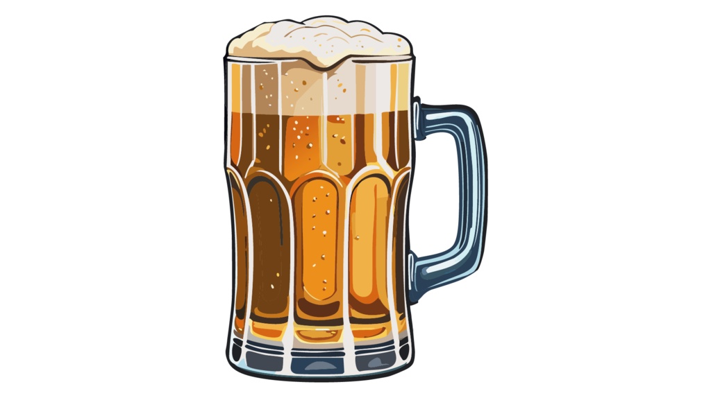 ダウンロード販売素材・販促イラスト素材・生ビール(ジョッキ)ZIP (AI, PNG形式)