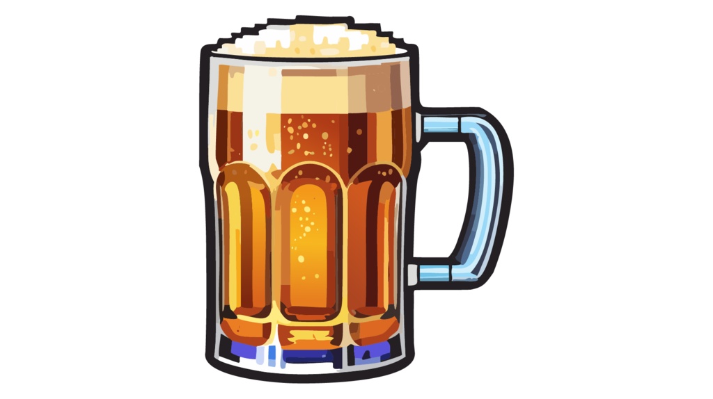 ダウンロード販売素材・販促イラスト素材・生ビール(ジョッキ)ZIP (AI, PNG形式)