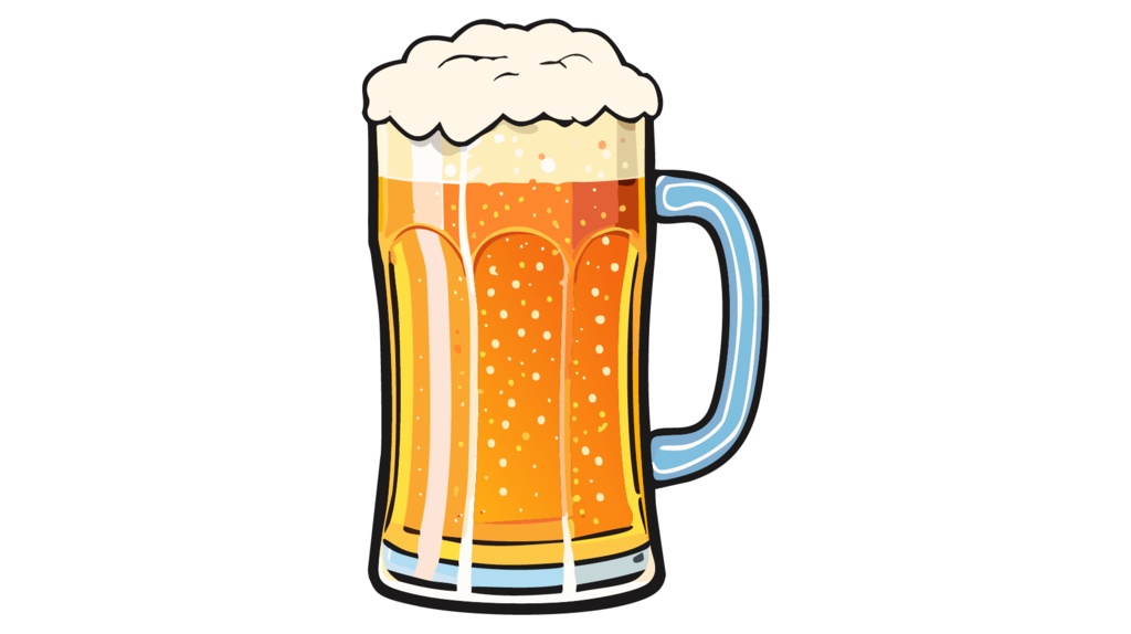 ダウンロード販売素材・販促イラスト素材・生ビール(ジョッキ)ZIP (AI, PNG形式)