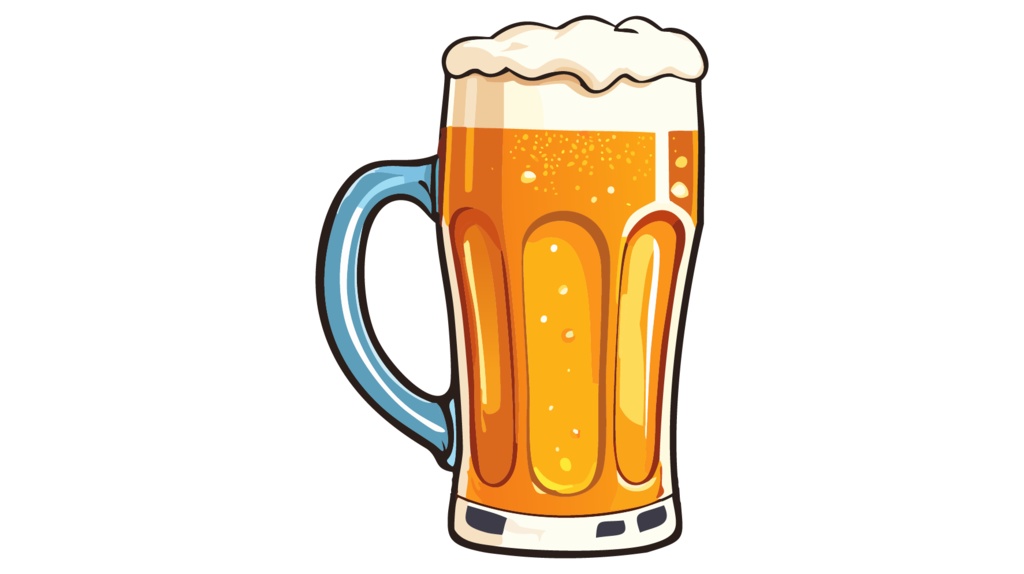 ダウンロード販売素材・販促イラスト素材・生ビール(ジョッキ)ZIP (AI, PNG形式)