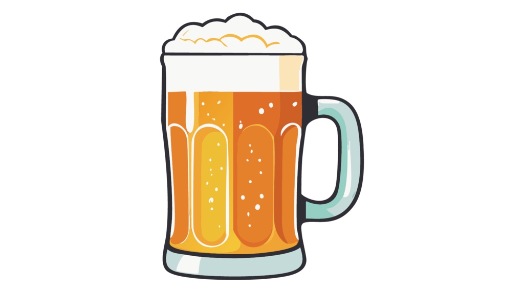 ダウンロード販売素材・販促イラスト素材・生ビール(ジョッキ)ZIP (AI, PNG形式)