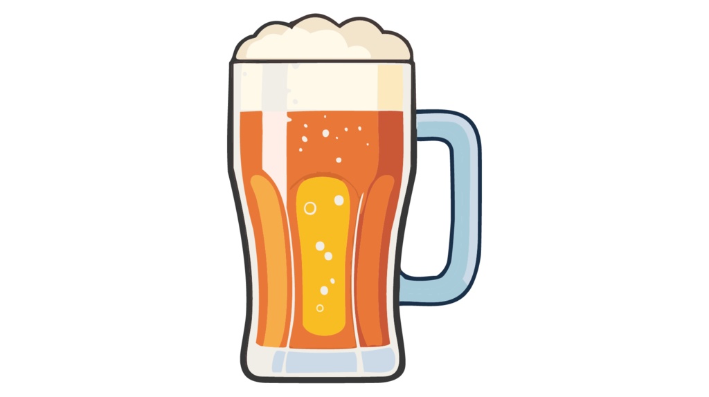 ダウンロード販売素材・販促イラスト素材・生ビール(ジョッキ)ZIP (AI, PNG形式)
