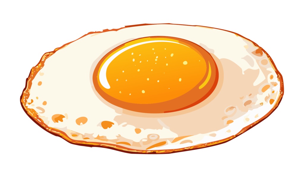 ダウンロード販売素材・販促イラスト素材・目玉焼きZIP (AI, PNG形式)