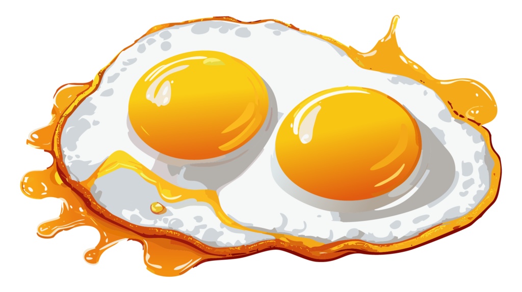 ダウンロード販売素材・販促イラスト素材・目玉焼きZIP (AI, PNG形式)
