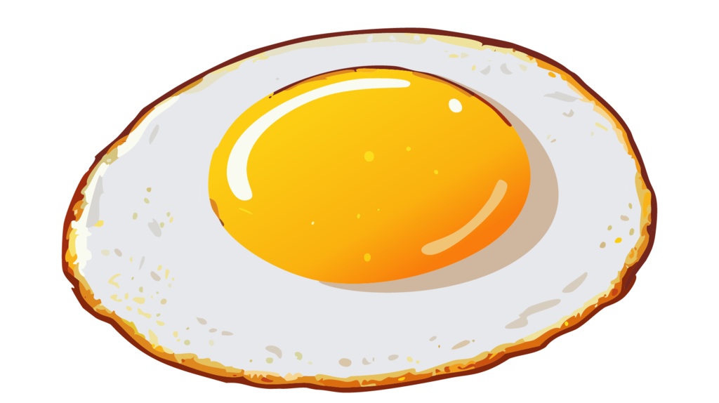 ダウンロード販売素材・販促イラスト素材・目玉焼きZIP (AI, PNG形式)