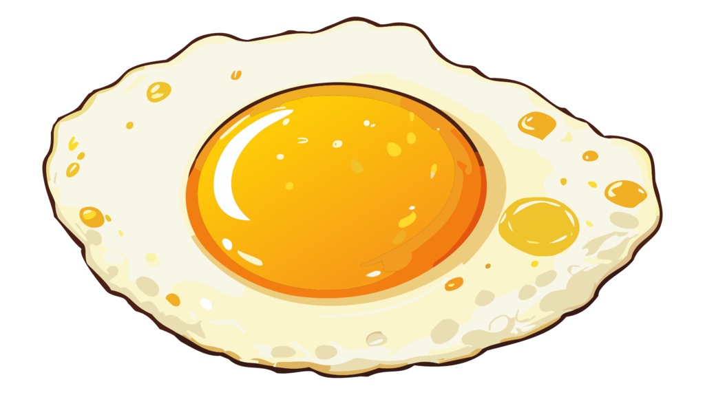 ダウンロード販売素材・販促イラスト素材・目玉焼きZIP (AI, PNG形式)