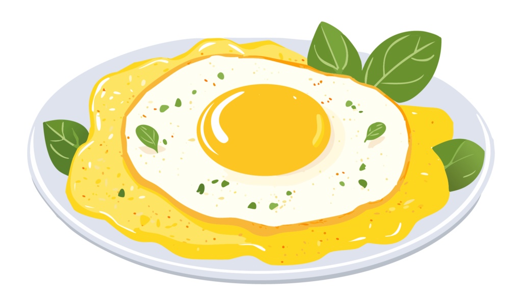 ダウンロード販売素材・販促イラスト素材・目玉焼きZIP (AI, PNG形式)