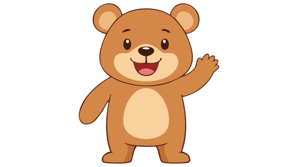 ダウンロード販売素材・販促イラスト素材・フレンドリーなくまさん(熊・クマ)ZIP (AI, PNG形式)